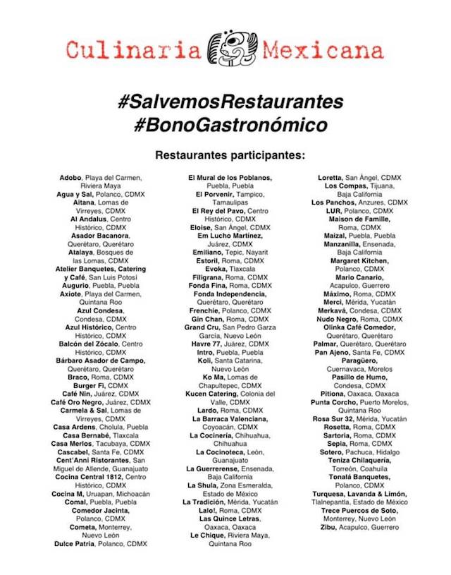 Salvemos restaurantes