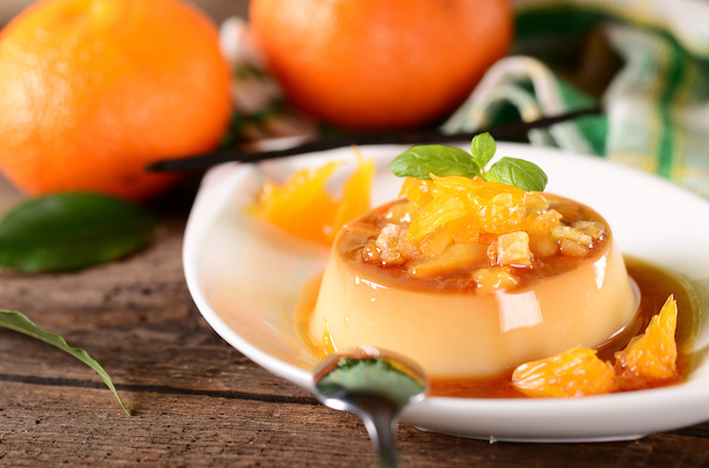 Flan de mandarina