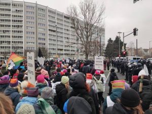 Marcha antifascista en Berlín